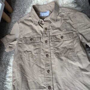 Boys OldNavy Khaki Shortsleeve Shirt, Like New